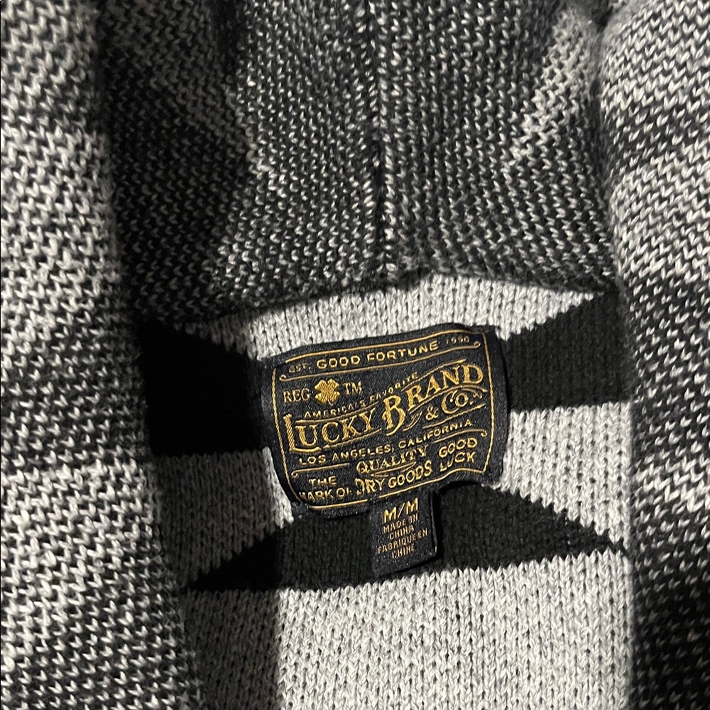 Lucky Brand Pendleton Gray Patterned Men's Button Sweater - Picture 2 of 2